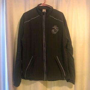 New Balance USMC Marine Corps Full Zip Running Jacket, Mens Medium Long